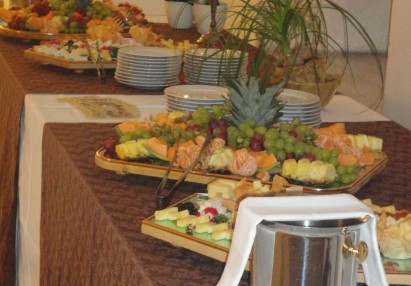 2011 November, catering v SNG Maribor, 115 gostov --- hladni bife (sadje in plošče s siri in ostalim ...) 